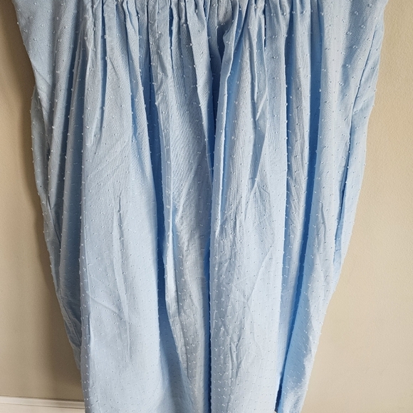 LAKE Lolly Swiss Dot Midi Dress in Morning Blue - Picture 6 of 13